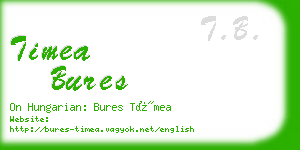 timea bures business card